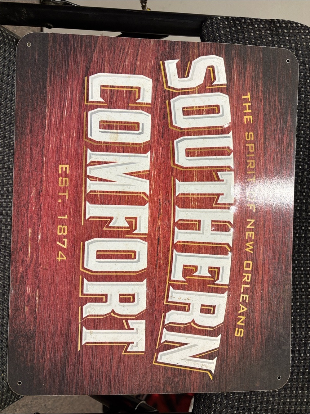 Southern Comfort Vintage-Style Sign - Red & White